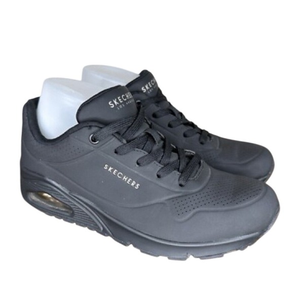 Skechers Shoes - Skechers Womens‎ Slip Resistant Work Shoes Black Air Cooled Memory Foam 6.5